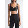 Dolce & Gabbana Lace-trimmed Top In Black
