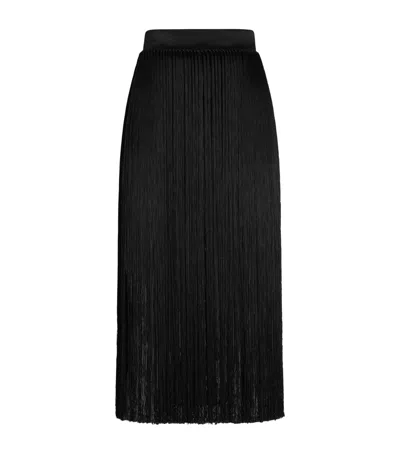 Dolce & Gabbana Dolce&gabbana Satin Fringe Midi Skirt