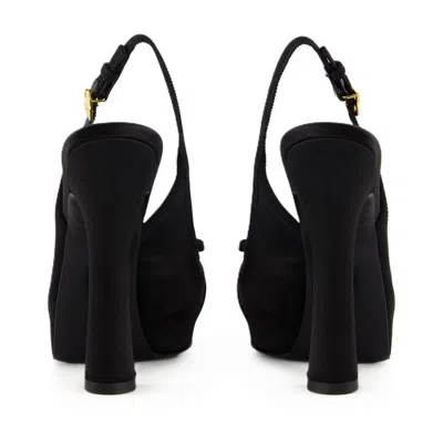 Dolce & Gabbana Dolce&gabbana Satin Silk Slingback Pump In Black