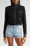 Dolce & Gabbana Sequin-embellished Tweed Jacket In Black