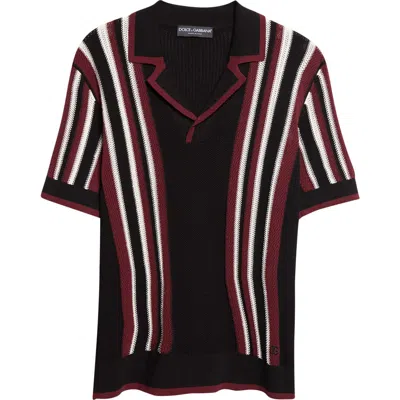Dolce & Gabbana Dolce&gabbana Serafino Stripe Polo In Multi