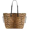 Dolce & Gabbana Leopard-print Tote Bag In Brown