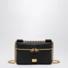 Dolce & Gabbana 'sicily Cube' Black Shoulder Bag With Logo Plaque On The Front And Double Zip In Black