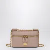Dolce & Gabbana Sicily Cube Leather Vanity Crossbody Bag In Beige