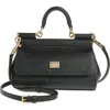 Dolce & Gabbana Dolce&gabbana Sicily Leather Top Handle Bag In 80999 Nero
