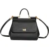 Dolce & Gabbana Dolce&gabbana Sicily Leather Top Handle Bag In 80999 Nero