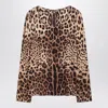 Dolce & Gabbana Dolce&gabbana Silk Blend Leopard Print T-shirt Women