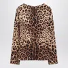 Dolce & Gabbana Dolce&gabbana Silk Blend Leopard Print T-shirt Women