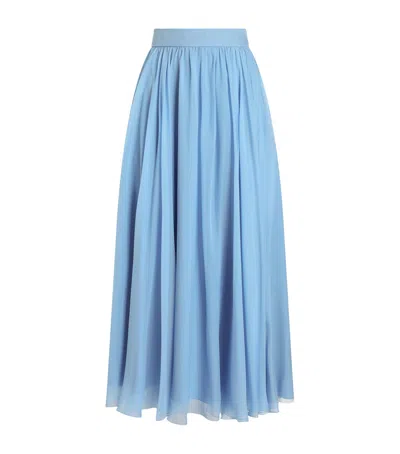 Dolce & Gabbana Chiffon Circle Maxi Skirt In Multi