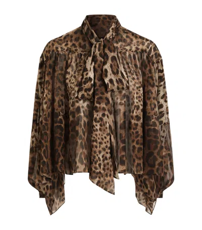 Dolce & Gabbana Dolce&gabbana Silk Leopard Print Shirt