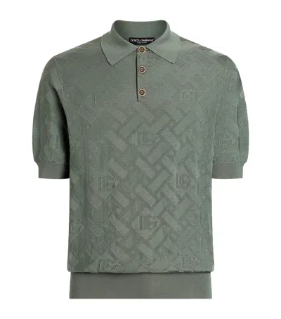 Dolce & Gabbana Dolce&gabbana Silk Polo Shirt In Green