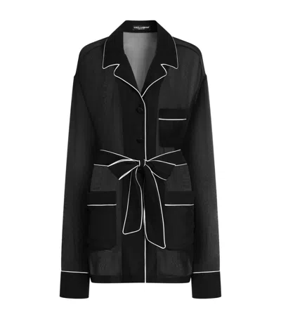 Dolce & Gabbana Dolce&gabbana Silk Pyjama Shirt In Black