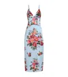Dolce & Gabbana Floral Midi Dress Fitted Silhouette In Multi