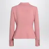 Dolce & Gabbana Single-breasted Pink Wool Jacket
