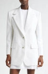 Dolce & Gabbana Single-breasted Raschel Tweed Jacket In Yellow
