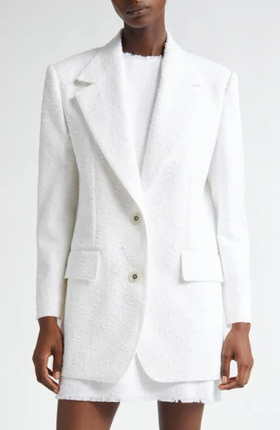 Dolce & Gabbana Single-breasted Tweed Blazer - Women's - Silk/cotton/nylon/flax In White