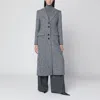 Dolce & Gabbana Single-breasted Wool Chevron Coat In Gray