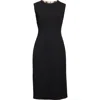 Dolce & Gabbana Dolce&gabbana Lana Sleeveless Virgin Wool Sheath Dress In Nero