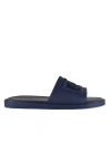 Dolce & Gabbana Navy Rubber Beachwear Pool Slides