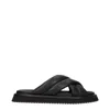 Dolce & Gabbana Men Nappa Effect Fabric Sandal In Black
