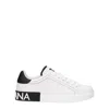 Dolce & Gabbana Portofino Sneaker In Calfskin In White