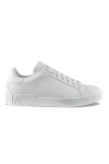 Dolce & Gabbana Portofino Calfskin White Sneakers