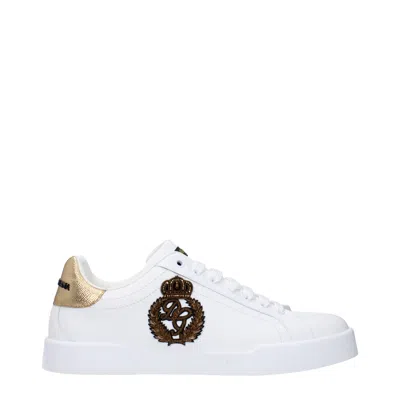 Dolce & Gabbana Men Portofino Sneakers In White