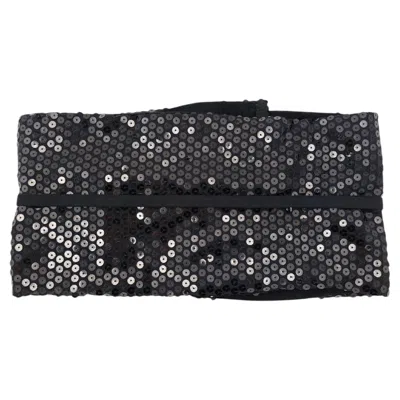 Pre-owned Dolce & Gabbana Dolce&gabbana S/s 1999 Runway Black Sequins Waist Belt