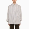 Dolce & Gabbana Camicia Oversize In Popeline A Righe In Multicolor