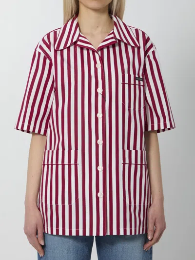 Dolce & Gabbana Dolce&gabbana Striped Poplin Shirt In Multi