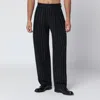 Dolce & Gabbana Striped Wool-blend Trousers In Black