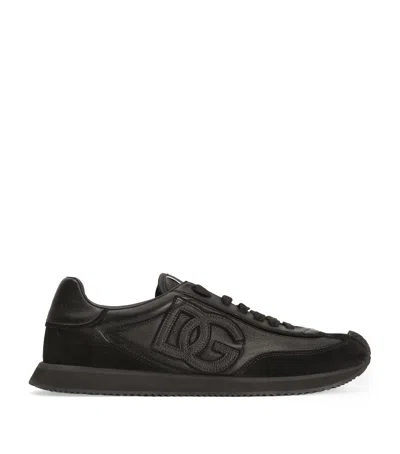 DOLCE & GABBANA DOLCE&GABBANA SUEDE AND LEATHER DG CUSHION SNEAKERS
