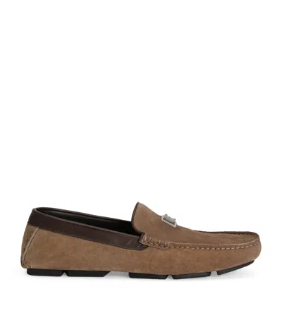 Dolce & Gabbana Dolce&gabbana Suede Logo Driving Shoes