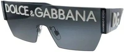 Pre-owned Dolce & Gabbana Dolce&gabbana Sunglasses Dg2233 01-87 43mm Black / Dark Grey Lens In Gray