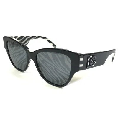 Pre-owned Dolce & Gabbana Dolce And Gabbana Sunglasses Dg4449 3450/p Black On Zebra With Zebra Lenses