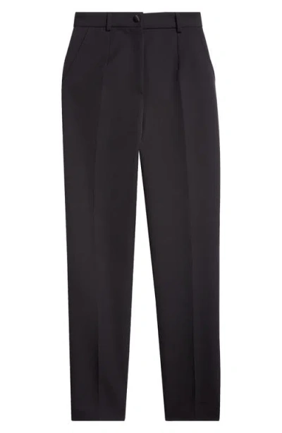 Dolce & Gabbana Dolce&gabbana Tailored Wool & Silk Blend Tuxedo Pants In N0000 Nero