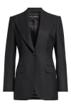 Dolce & Gabbana Dolce&gabbana Turlington Single Breasted Virgin Wool Blazer In S8290 Melange Grigi