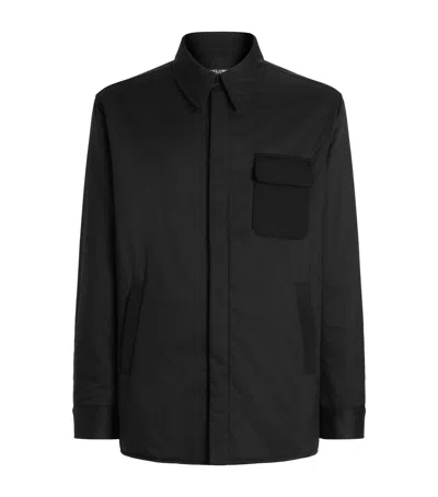 Dolce & Gabbana Dolce&gabbana Twill Overshirt In Black