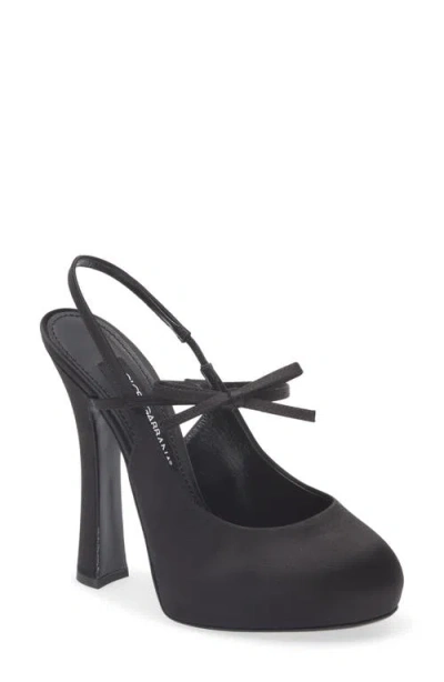 Dolce & Gabbana Vally 105 Satin Slingback Pumps In Black
