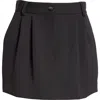 Dolce & Gabbana Dolce&gabbana Virgin Wool & Silk Blend Gabardine Tuxedo Skirt In Nero