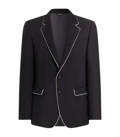 Dolce & Gabbana Dolce&gabbana Virgin Wool Contrast-piping Blazer