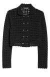 Dolce & Gabbana Wool Jacket Scalloped Edges Button Detailing In Black