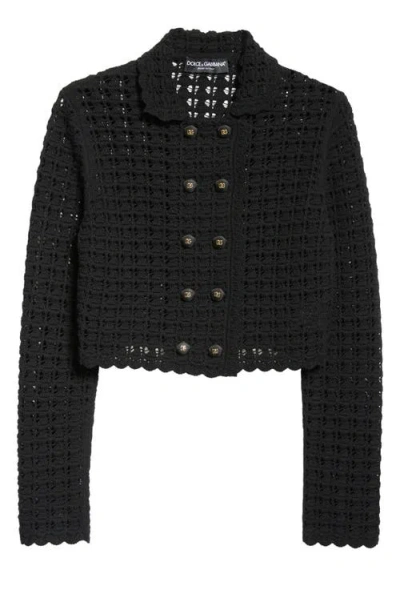 DOLCE & GABBANA DOLCE&GABBANA VIRGIN WOOL CROCHET JACKET