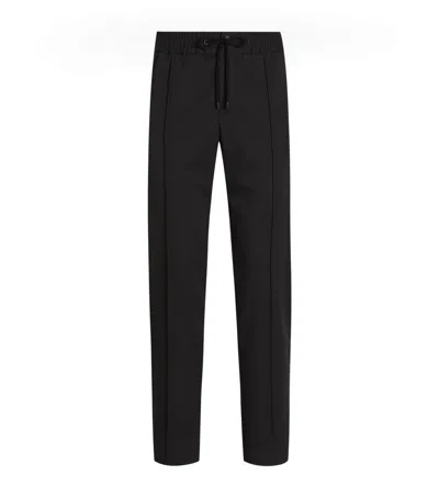 Dolce & Gabbana Dolce&gabbana Virgin Wool-blend Drawstring Straight Trousers