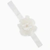 DOLCE & GABBANA WHITE CHOKER WITH SILK BLEND FLOWER