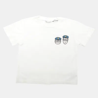 Pre-owned Dolce & Gabbana Dolce And Gabbana White Cotton Dg Family T-shirt 2 Years