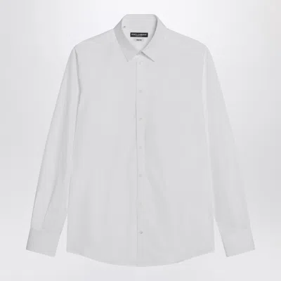 Dolce & Gabbana Martini White Cotton Poplin Shirt