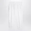 Dolce & Gabbana Linen Cropped Tailored Pants In White