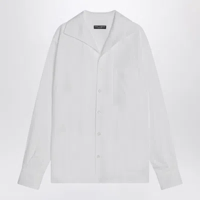 DOLCE & GABBANA DOLCE&GABBANA WHITE LINEN SHIRT