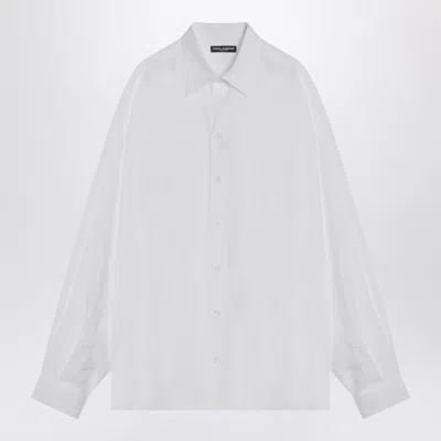 DOLCE & GABBANA DOLCE&GABBANA WHITE LINEN SHIRT